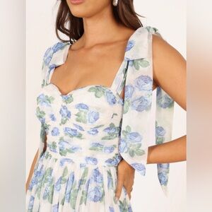 Floret Bow Strap Midi Sundress